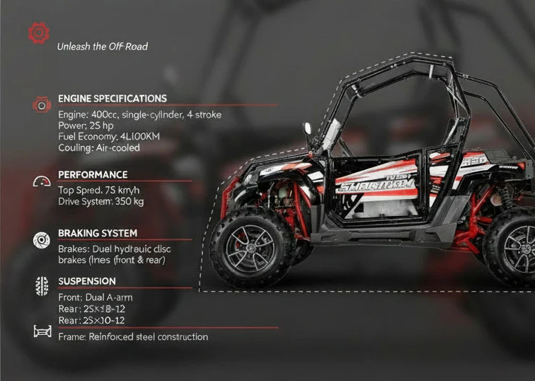 Predator 420cc Buggy off Road 2WD UTV - 02 Seater - Image 2