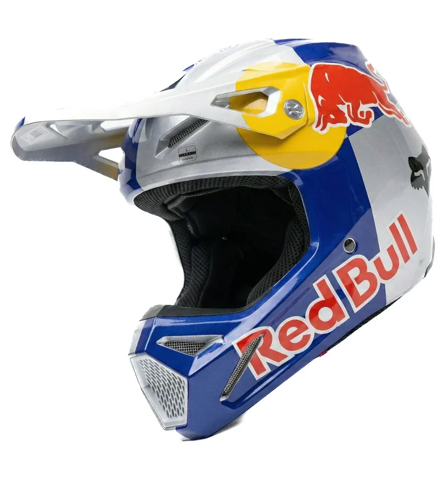 Premium Red Bull Solid V1 Full Face Racing Aerodynamic Motocross Helmet - Image 2