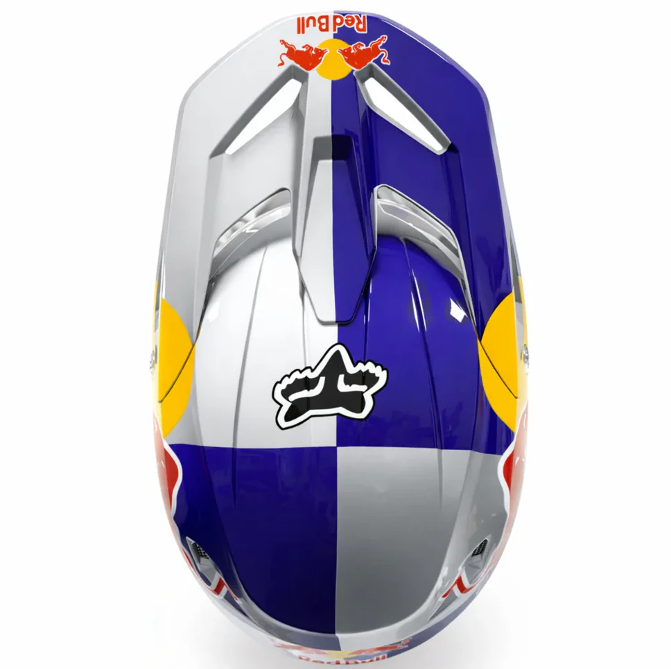 Premium Red Bull Solid V1 Full Face Racing Aerodynamic Motocross Helmet - Image 5