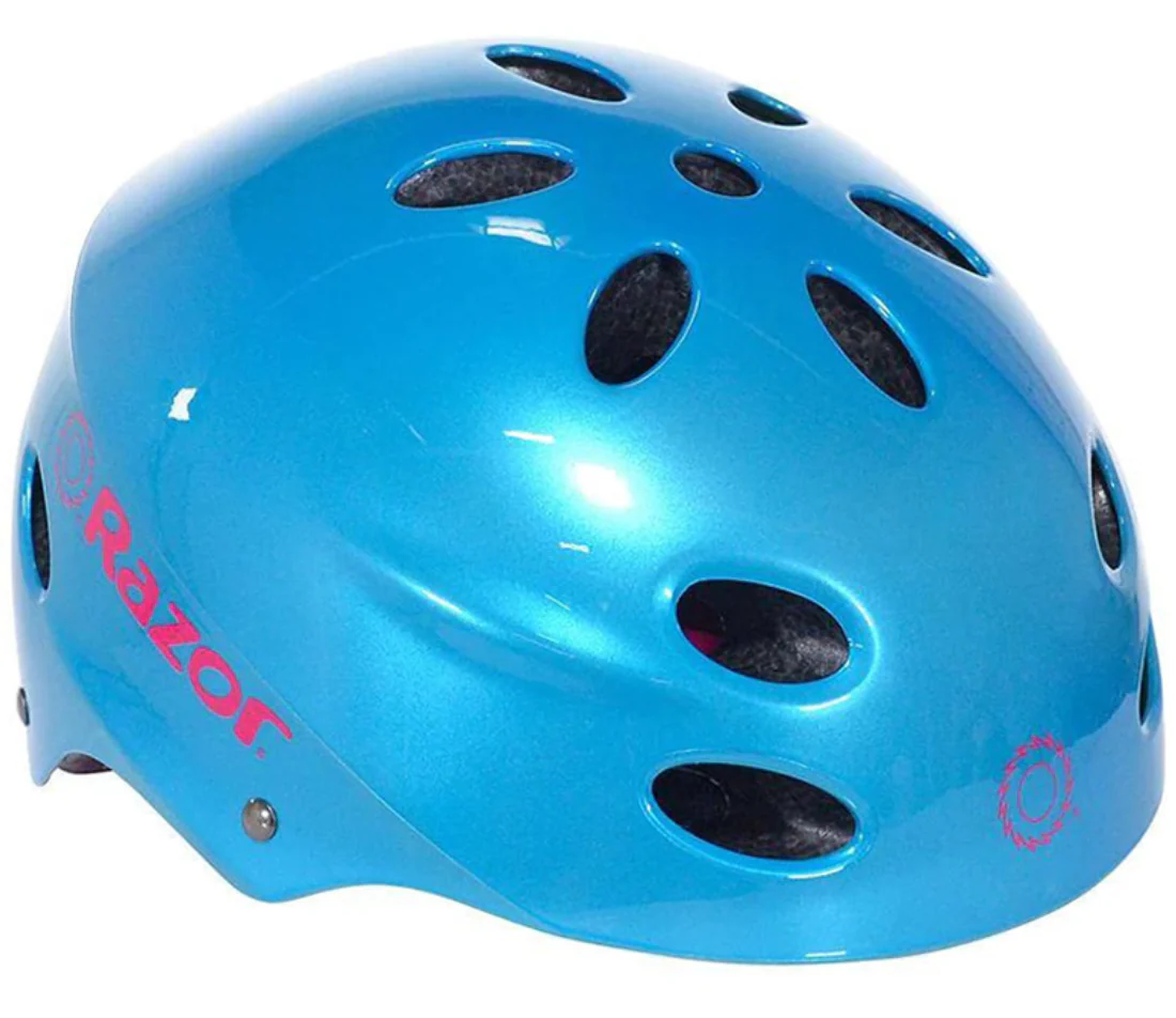RAZOR CHILD HELMET GLOSS CYAN V-17 - Image 2