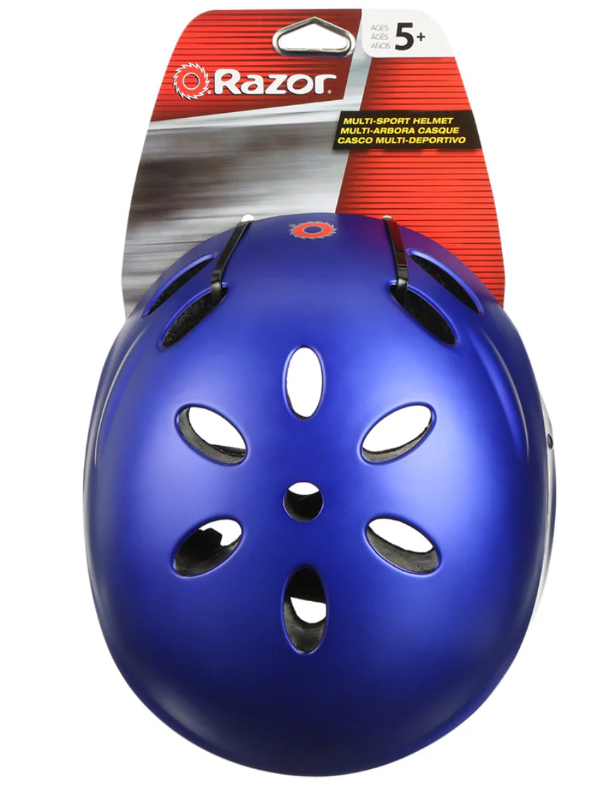 RAZOR CHILD HELMET SATIN BLUE V-17 - Image 3