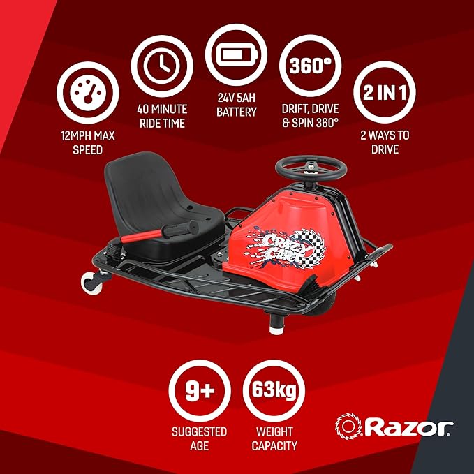Razor Crazy Cart Jr. 2.0 KIDS Age 2-12 - Image 2