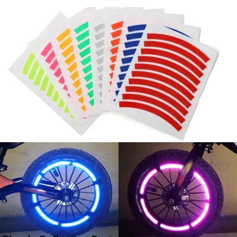 Reflective Tire Safety Stickers for Escooter Bicycle Reflective Sticker Wheel Accessories