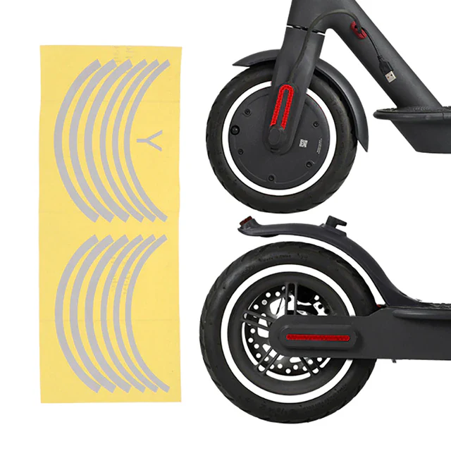 Reflective Tire Safety Stickers for Escooter Bicycle Reflective Sticker Wheel Accessories - Image 3