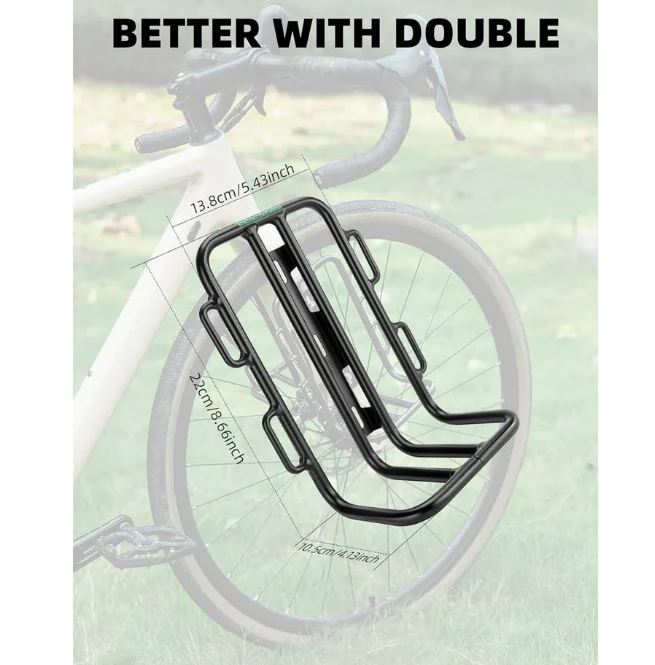 ROCKBROS Aluminum Alloy Front Fork Bike Rack Touring Carrier - Image 3