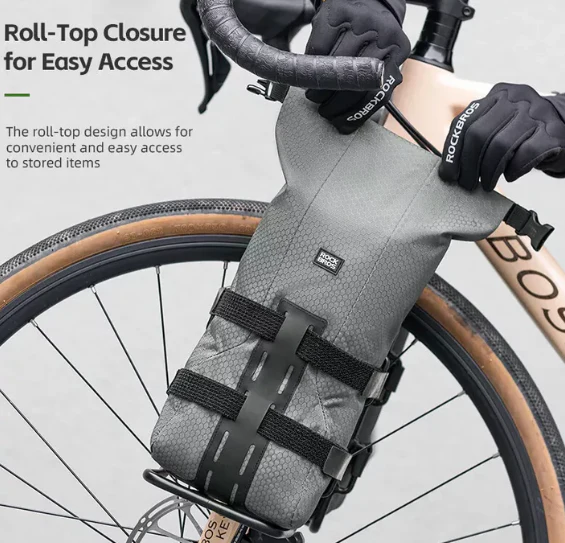 ROCKBROS Bike Front Fork Bags 2.7L Foldable Bag - Image 4