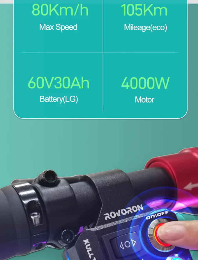 ROVORON KULLTER LUXURY 60v 30Ah LG 4000W - Image 5