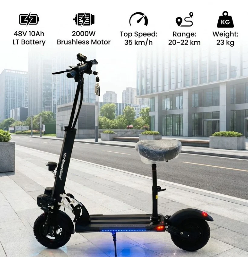 RW Mid Range Electric Scooter 48V 10Ah 2000W - Image 2