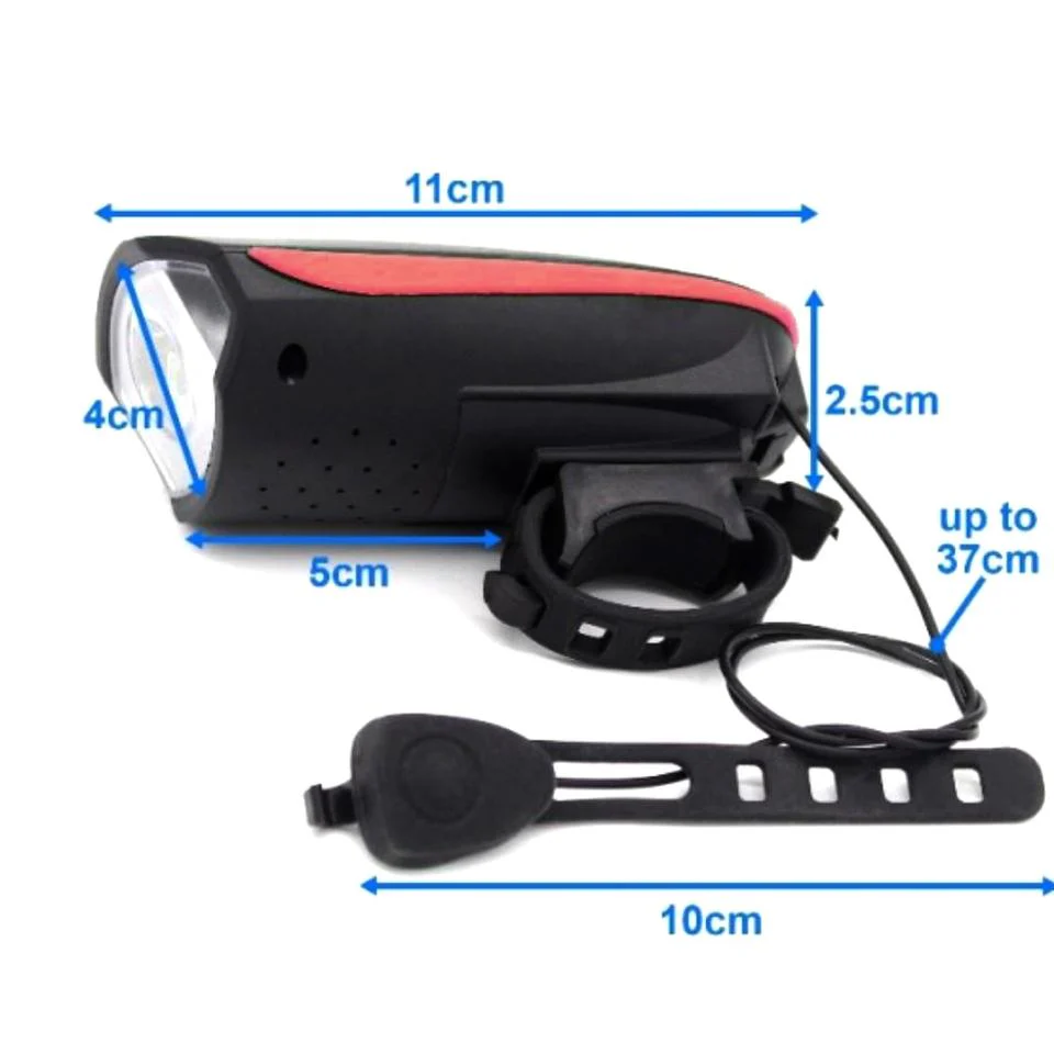 Scooter lamp + horn Bicycle e-Scooter LED Head Light Super Horn Electronic Bell Lamp Water Resistant - Image 2