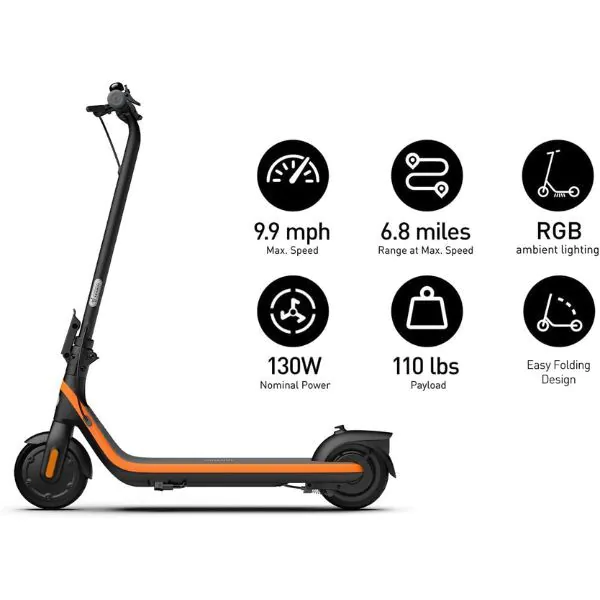 Segway Ninebot C2 Pro Electric Scooter for Kids Age 6-14 - Image 4
