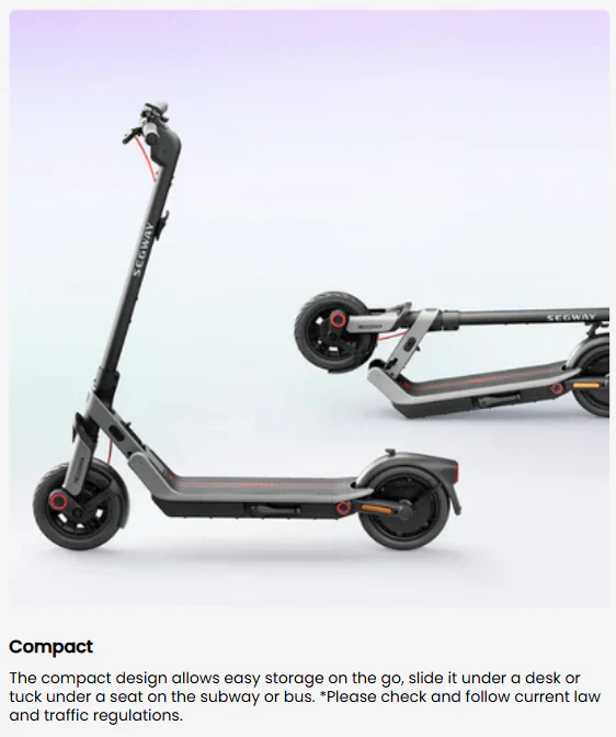 Segway Ninebot E3 Electric Scooter 32kmh Speed - Image 11