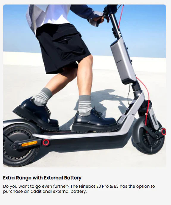 Segway Ninebot E3 Electric Scooter 32kmh Speed - Image 7