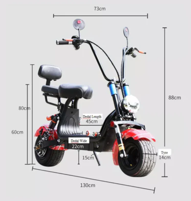 Small Harley E Bike Two seat 48V 15Ah 1000W - Image 12