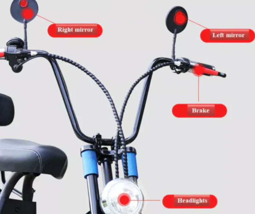 Small Harley E Bike Two seat 48V 15Ah 1000W - Image 13