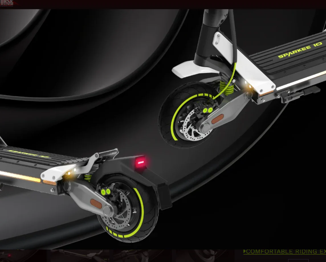 Sparkee 10 Electric scooter 52V 20.8Ah 1000W Dual motor powered - Image 7