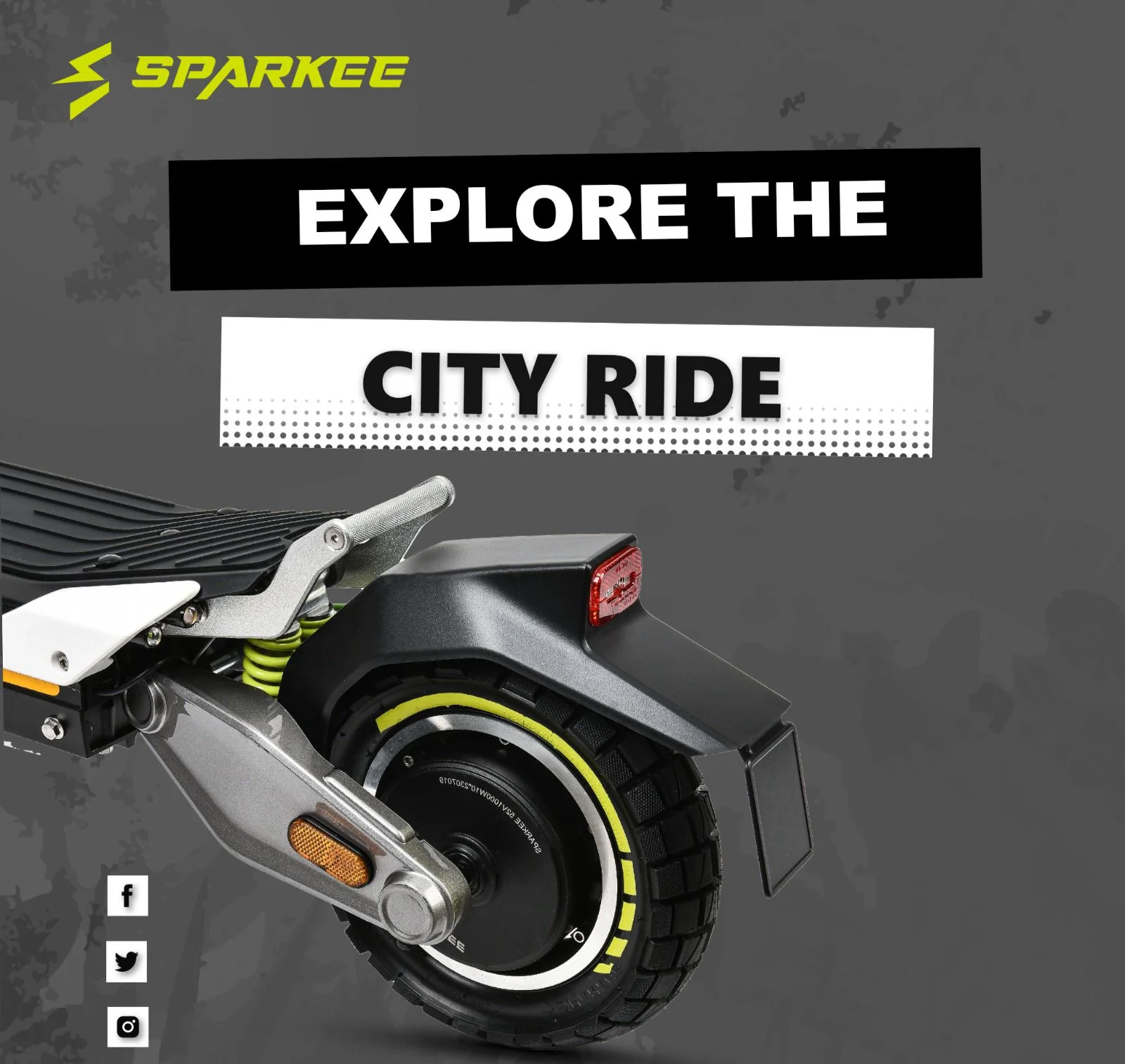 Sparkee 10 Electric scooter 52V 20.8Ah 1000W Dual motor powered - Image 8