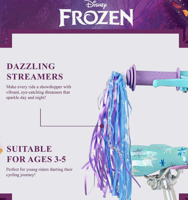 Spartan 12" Disney Frozen Ice Magic Bicycle Kids Age 3-7 Years - Image 8