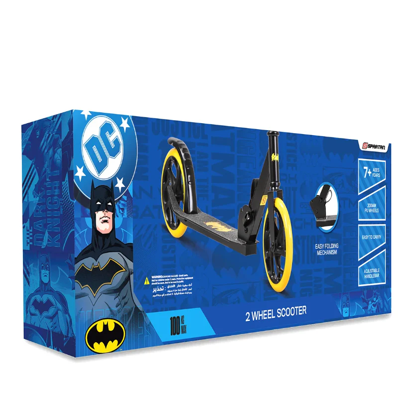 Spartan Batman Folding Scooter 200mm – Dark Knight Speed & Style Kids Age 7-12 - Image 4