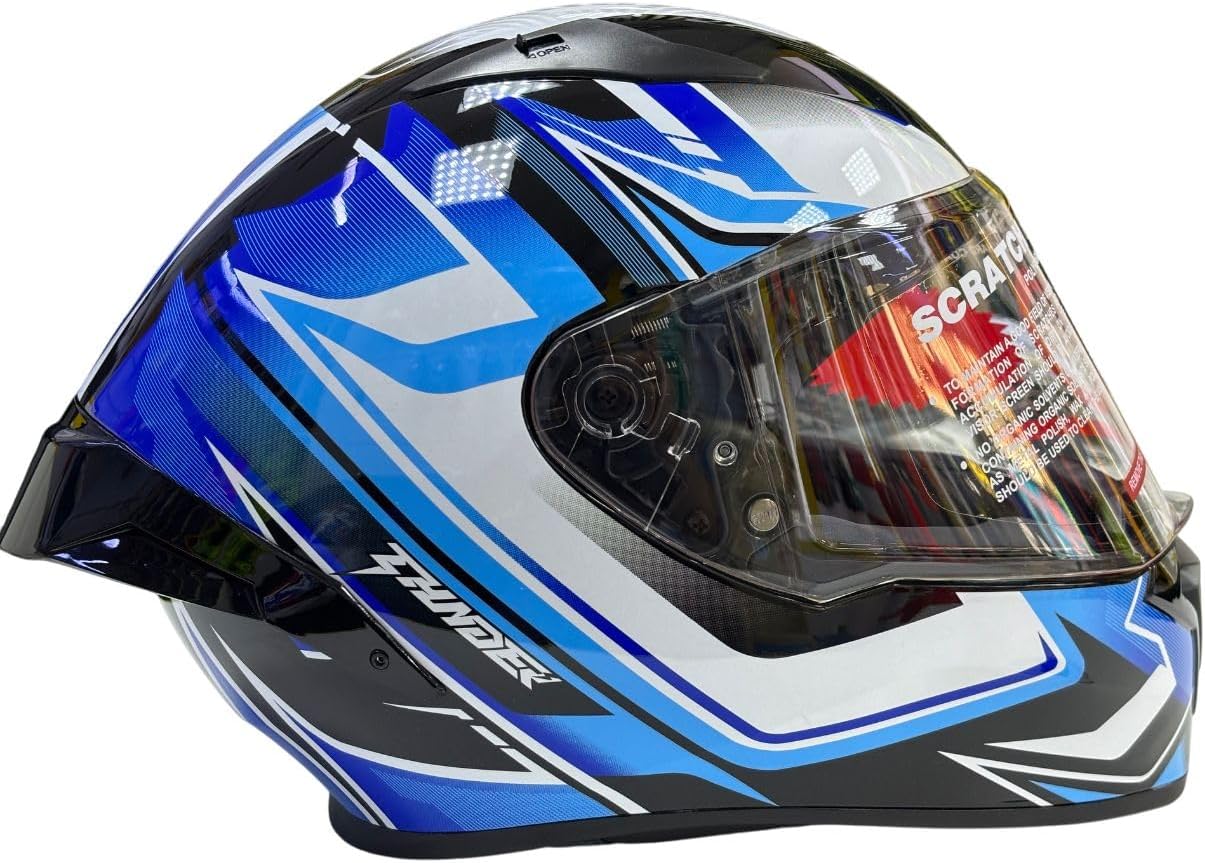 Studds Thunder Full Face Motorcycle Helmet, Racing Design - Image 2