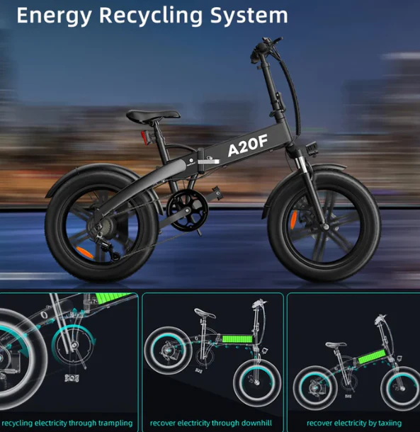 Stylish A20F Folding Fat Tire Electric Bike 36V 14.5Ah 500W-2026 new - Image 5