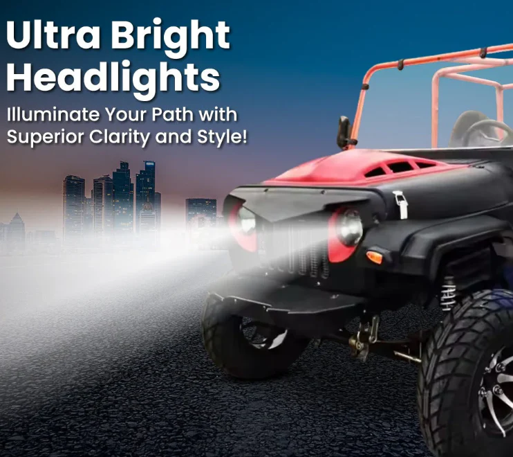 Super Monster Jeep 300 CC Monster Dune Off Road Buggy UTV 4 Seater Fully Automatic 4WD- Age 10+ - Image 7