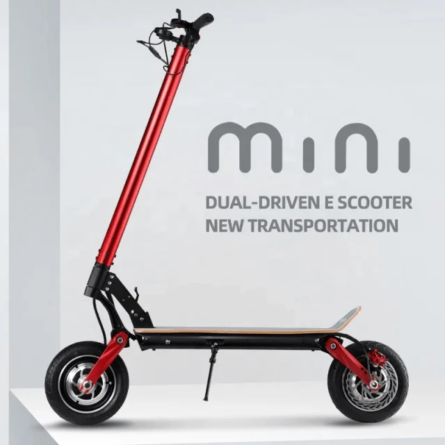 The Speedy Red Foldable 1500w 48v Electric Scooter