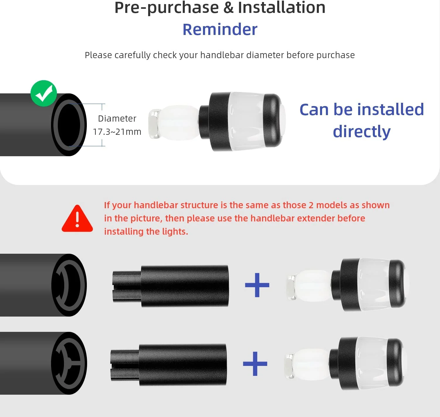 Ulip Handlebar Extender Bar Grips -Turn Signals Direction for M365 Pro Pro2 1S MI3 and Ninebot ES Series - Image 11