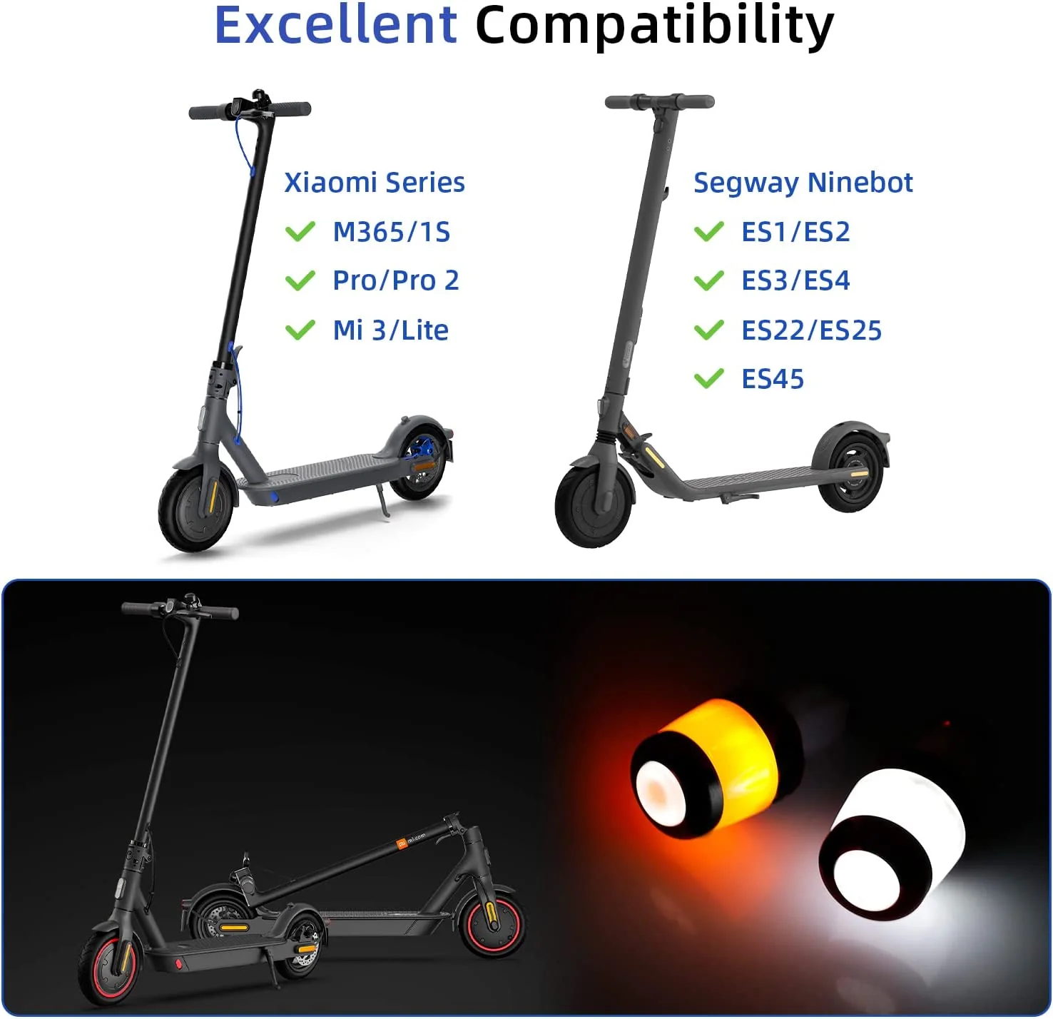 Ulip Handlebar Extender Bar Grips -Turn Signals Direction for M365 Pro Pro2 1S MI3 and Ninebot ES Series - Image 2