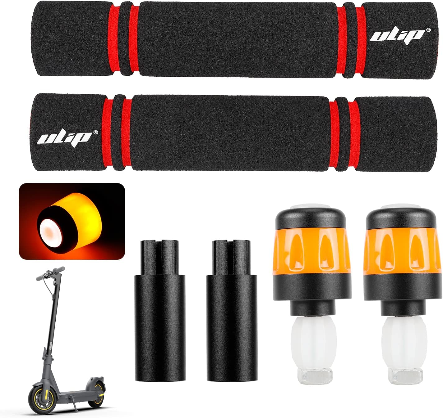 Ulip Handlebar Grips Handlebar Extender Turn Signals for Segway Ninebot Max G30 G30LP G30E
