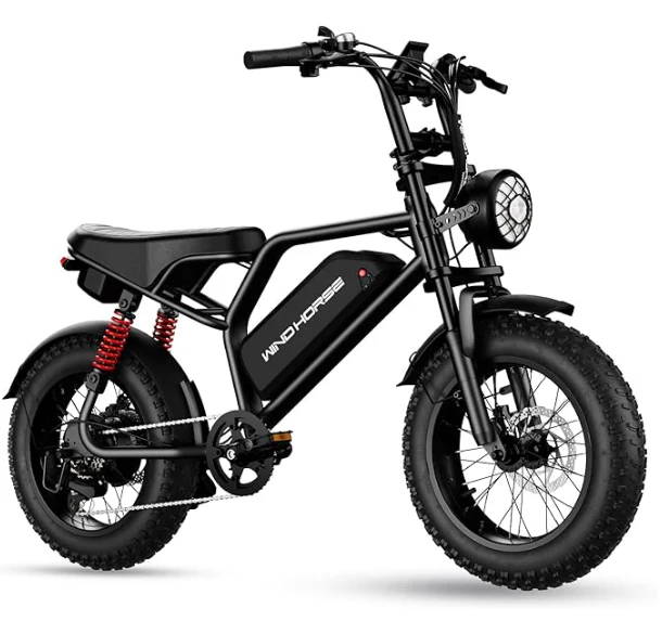 V8 Mini Harley Electric Bike 48V 15.6Ah 750W Motor - Image 5