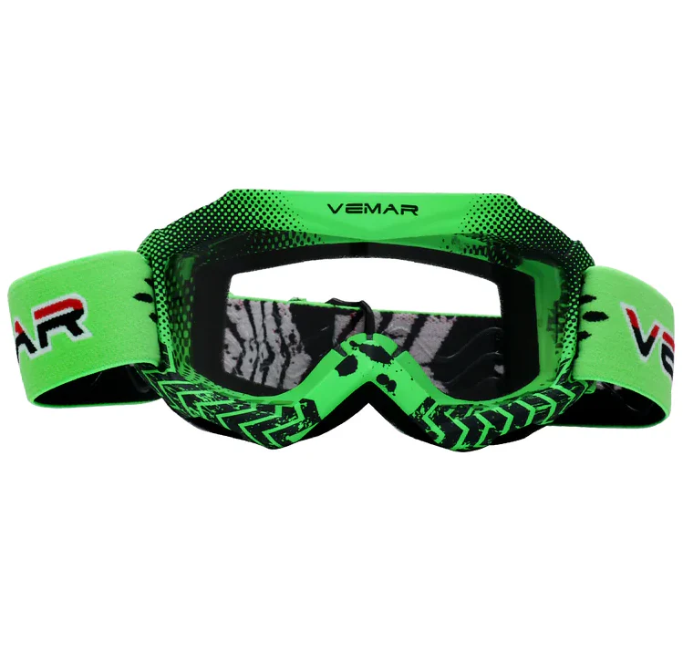VEMAR Kid’s Protective On/Off-Road Dirt Bike Goggles – Green