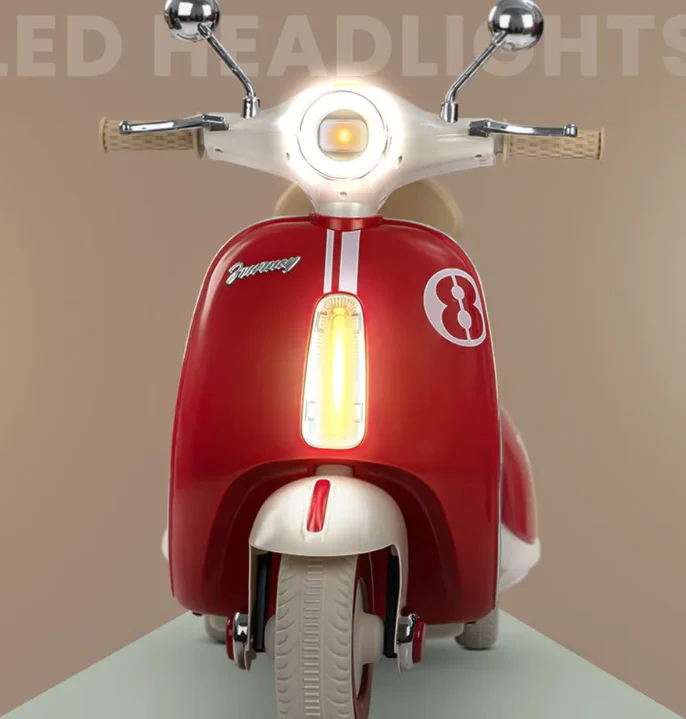Vintage Vespa Electric Scooty with Light & Music Age 1-3 years - Image 5