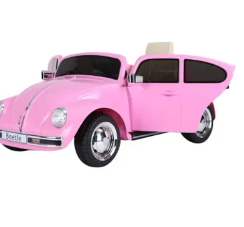 Volkswagen Beetle Kids Electric Ride On Car - Pink Age 3+ - Image 3