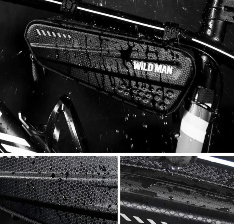 WILD MAN Rainproof Hard Shell under seat Bike Saddle Bag 1.2L - Image 9