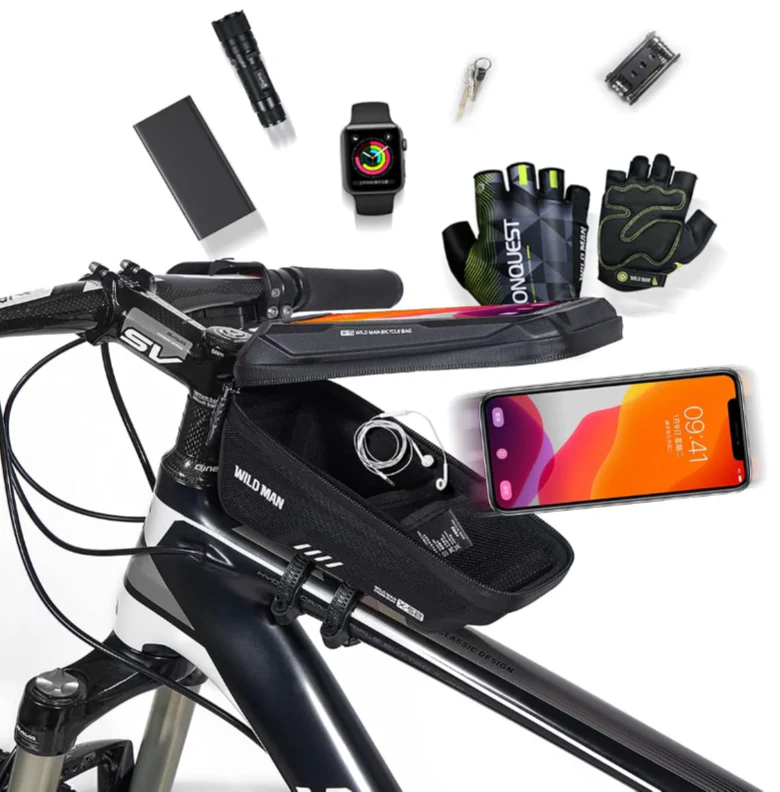 Wildman 1L quick release touch screen waterproof bike front bag - Image 7