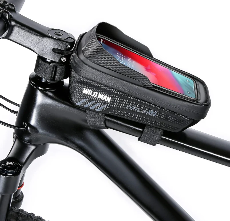 WILDMAN 1L Waterproof Bike Frame Bag Touch Screen