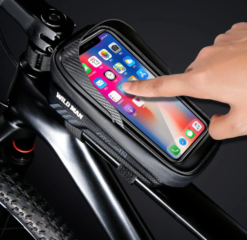 WILDMAN 1L Waterproof Bike Frame Bag Touch Screen - Image 2