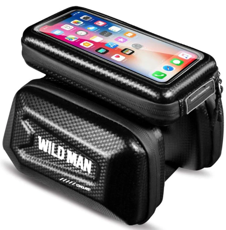 Wildman hard shell bicycle bag touch screen - Image 2