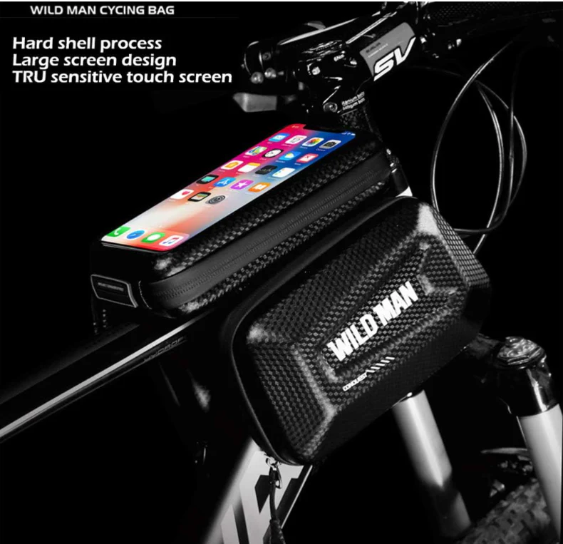 Wildman hard shell bicycle bag touch screen - Image 3