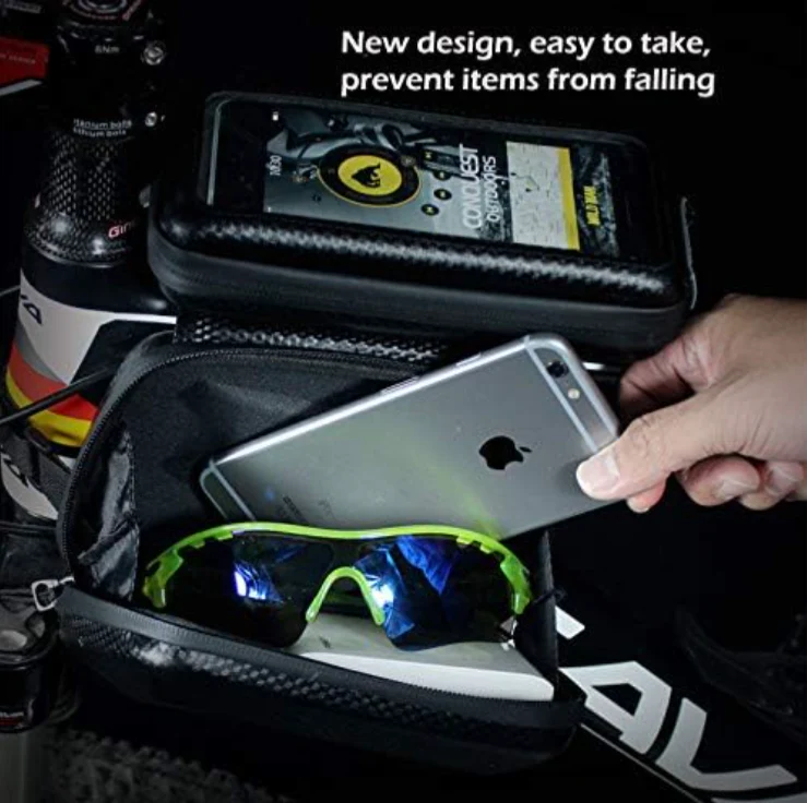 Wildman hard shell bicycle bag touch screen - Image 6