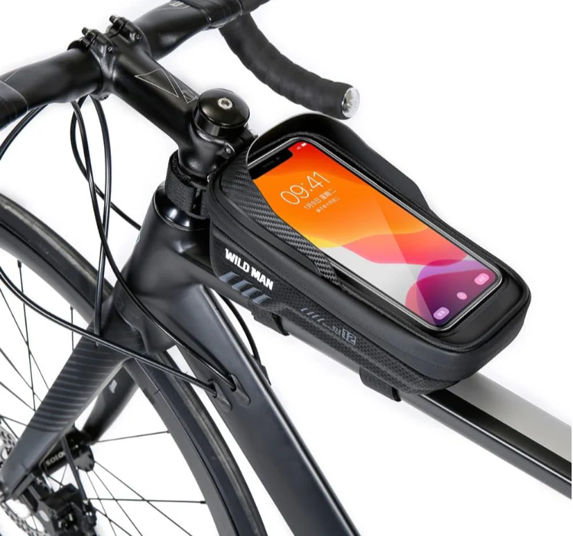 Wildman water proof bike bag 3D Hard EVA, TPU Touch Screen Sun Visor