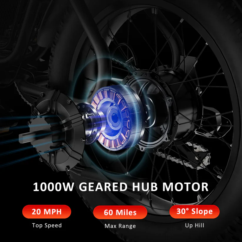 Windhorse D5 Electric Bike 48V 21Ah 1000W Fat Tyre 70Km Range - Image 7