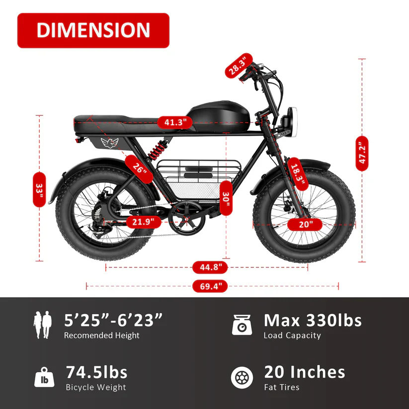 Windhorse D5 Electric Bike 48V 21Ah 1000W Fat Tyre 70Km Range - Image 9