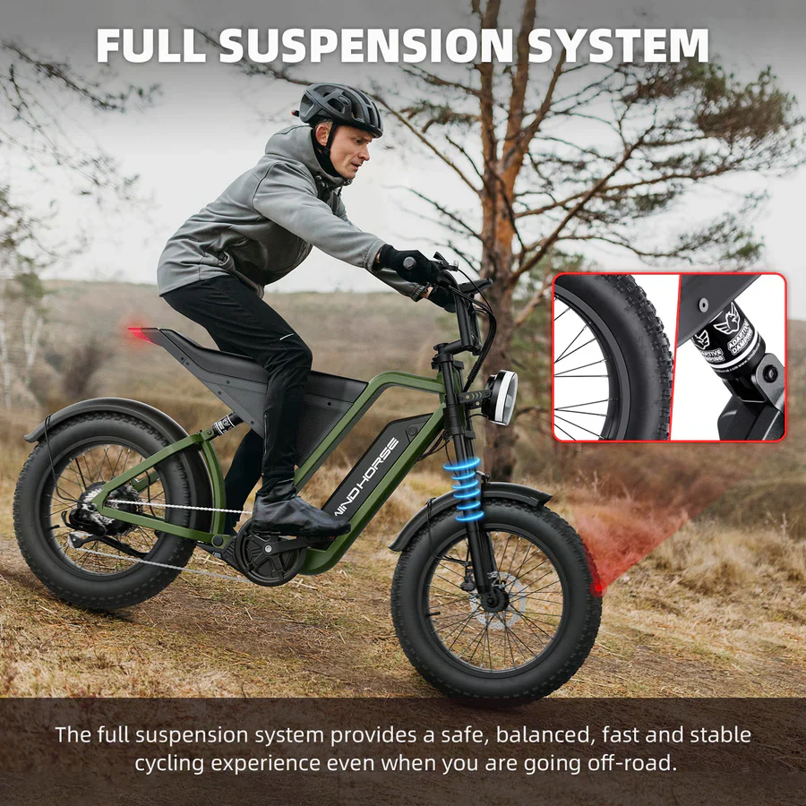 WindHorse D3 Fat Tyre All Terrain Electric Bike 48V 18Ah 1000W - Image 3