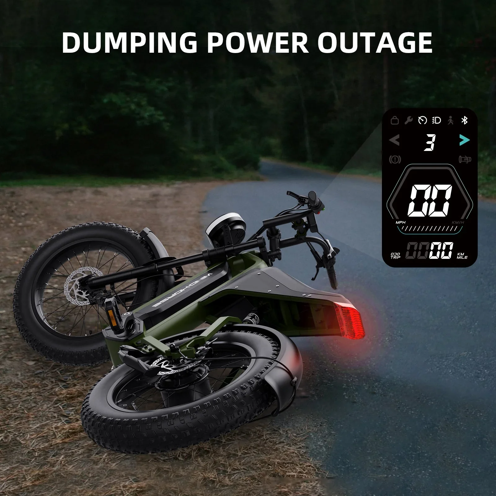 WindHorse D3 Fat Tyre All Terrain Electric Bike 48V 18Ah 1000W - Image 8