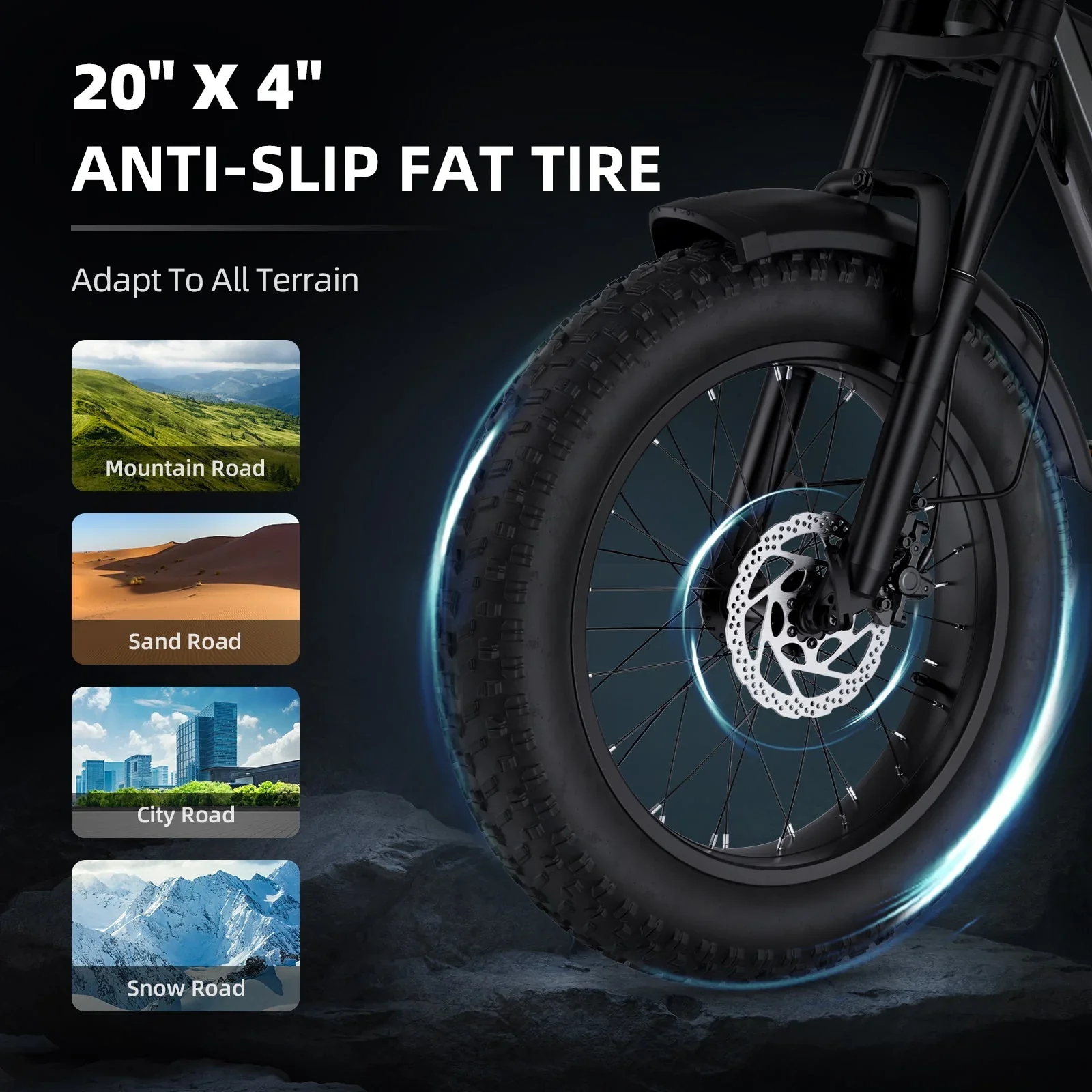 WindHorse D3 Fat Tyre All Terrain Electric Bike 48V 18Ah 1000W - Image 9