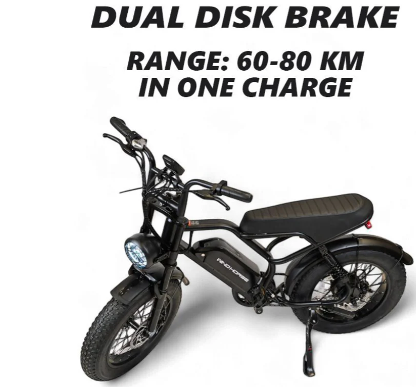 Windhorse V8 Fat Tyre E Bike 48V 18Ah 750W 2025 NEW Model - Image 8