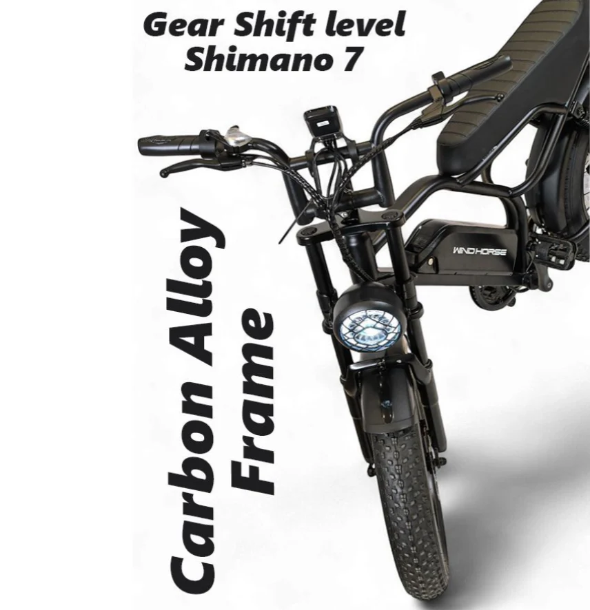 Windhorse V8 Fat Tyre E Bike 48V 18Ah 750W 2025 NEW Model - Image 7