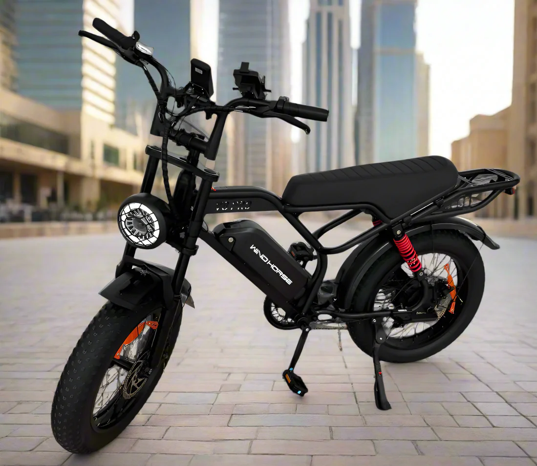 WINDHORSE V8 PRO 2025 NEW HARLEY ELECTRIC BIKE 48V 15AH 750W - Image 11