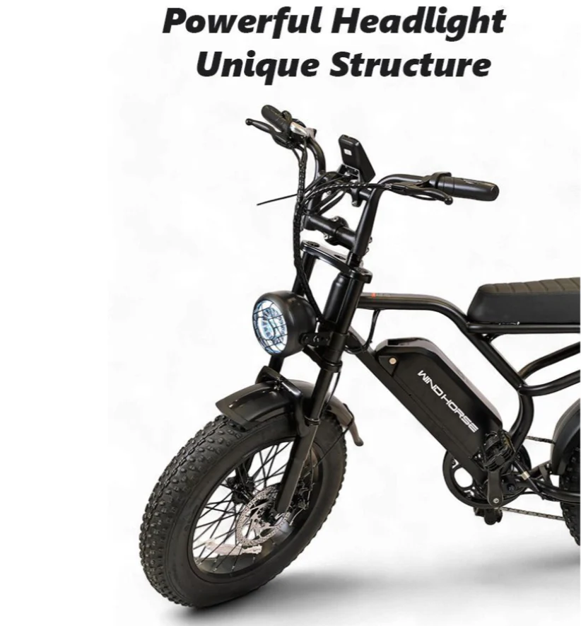 Windhorse V8 Fat Tyre E Bike 48V 18Ah 750W 2025 NEW Model - Image 4